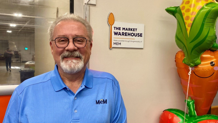 MEM CEO Roger Walleck poses outside of a warehouse.