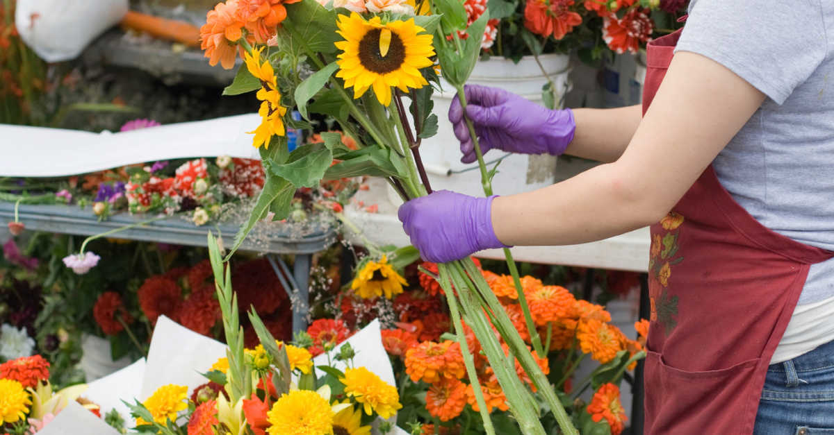 Flower shop employee